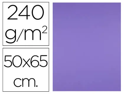 Imagen Cartulina liderpapel 50x65 cm 240g/m2 purpura paquete de 25 unidades