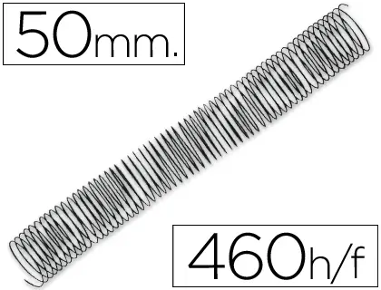 Imagen Espiral metalico q-connect 64 5:1 50mm 1,2mm caja de 25 unidades