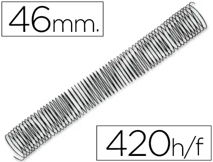 Imagen Espiral metalico q-connect 64 5:1 46mm 1,2mm caja de 25 unidades