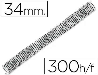 Imagen Espiral metalico q-connect 64 5:1 34mm 1,2mm caja de 25 unidades