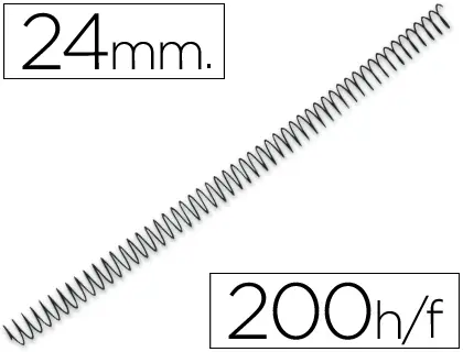 Imagen Espiral metalico q-connect 56 4:1 24mm 1,2mm caja de 100 unidades
