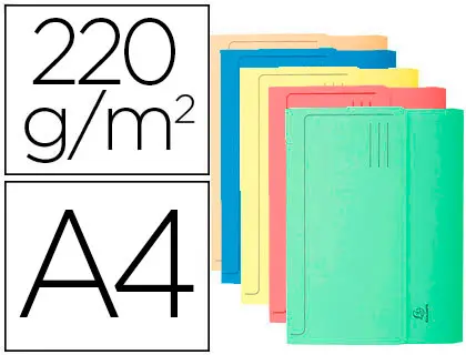 Imagen Subcarpeta cartulina con bolsa exacompta din a4 colores surtidos 220 gr