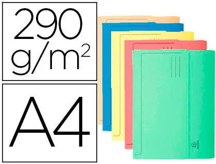 Imagen Subcarpeta cartulina con bolsa exacompta din a4 colores surtidos 290 gr