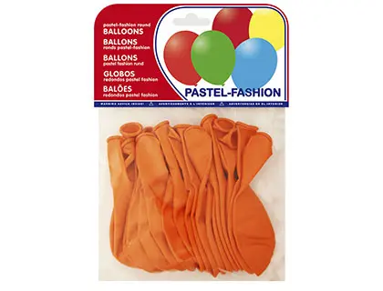 Imagen Globos pastel naranja bolsa de 20 unidades