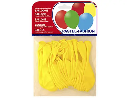 Imagen Globos pastel amarillo bolsa de 20 unidades
