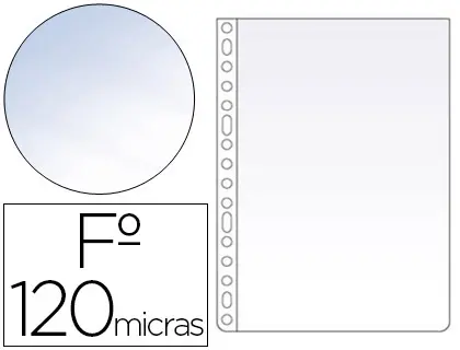 Imagen Funda multitaladro esselte folio polipropileno 120 mc cristal caja de 100 unidades