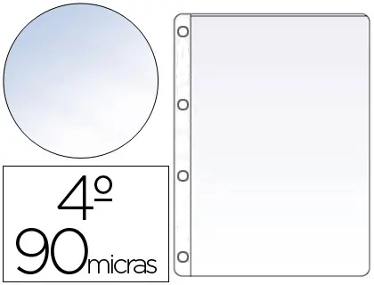 Imagen Funda cuatro taladros saro cuarto 90 mc cristal caja de 100 unidades