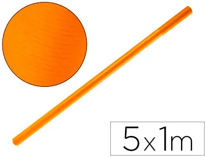 Imagen Papel kraft liderpapel naranja fuerte rollo 5x1 mt