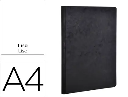 Imagen Libreta age-bag tapa cartulina lomo cosido liso 96 hojas color negro 210x297 mm