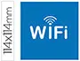 Imagen Etiqueta adhesiva apli de sealizacion simbolo wifi 114x114 mm 2