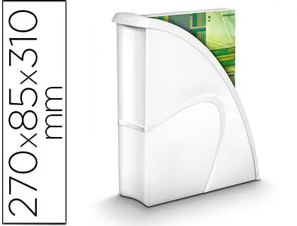 Imagen Revistero cep plastico uso vertical / horizontal blanco 85x270x310 mm