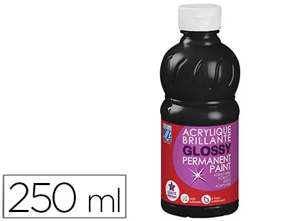 Imagen Pintura acrilica l&b brillo negro bote de 250 ml