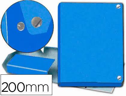 Imagen Carpeta proyectos pardo folio lomo 200 mm carton forrado azul con broche