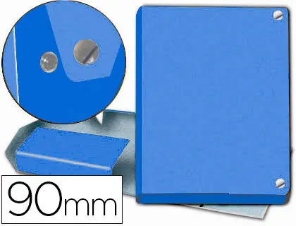Imagen Carpeta proyectos pardo folio lomo 90 mm carton forrado azul con broche