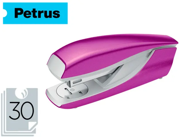 Imagen Grapadora petrus mod 635 petrus wow purpura metalizada capacidad 30 hojas