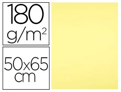 Imagen Cartulina liderpapel 50x65 cm 180 gr amarillo medio unidad