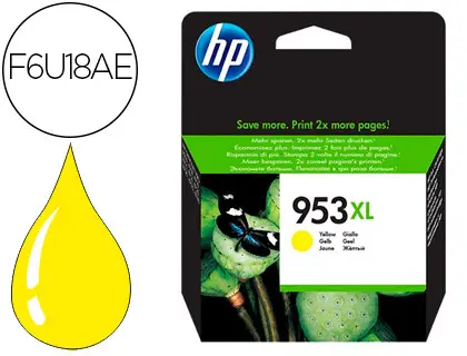 Imagen Ink-jet hp 953xl officejet pro 7730 / 8218 / 8710 / 8715 / 8720 / 8725 / 8730 / 8740 / 8745 amarillo 1.600 pag