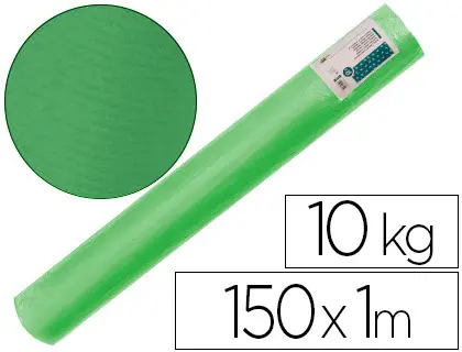 Imagen Papel kraft verjurado liderpapel verde 150mt 65gr bobina 10kg