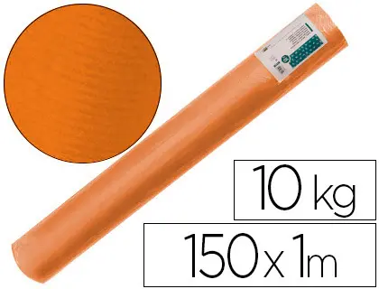 Imagen Papel kraft verjurado liderpapel naranja 150mt 65gr bobina 10kg