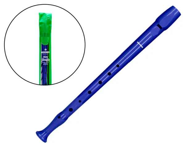 Imagen Flauta hohner 9508 color azul funda verde y transparente