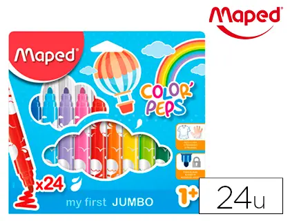 Imagen Rotulador maped color peps early age jumbo caja de 24 colores