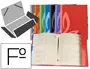 Imagen Carpeta liderpapel gomas carton forrado clasificadora folio 7 colores surtidos 2