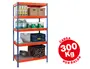 Imagen Estanteria metalica ar storage 192x100x50cm 5 estantes 300kg por estante bandejas de maderasin tornillos azul naranja 2
