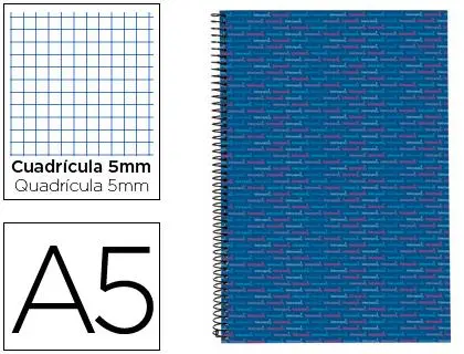 Imagen BLOC ESPIRAL MICROPERF A5 140H AZUL