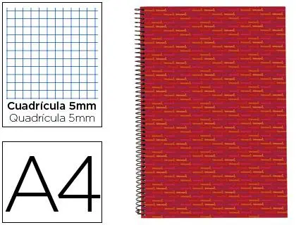 Imagen BLOC MICROPERFORADO A4 140H ROJO