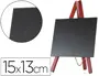 Imagen Pizarra negra liderpapel caballete madera superficie para rotuladores tipo tiza 15x13cm juego 3 pizarras 2