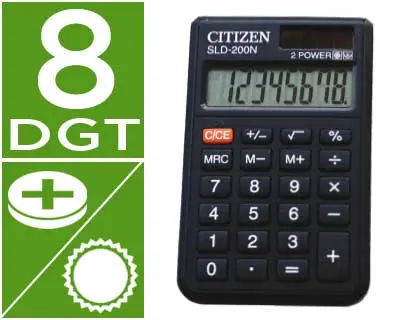 Imagen Calculadora citizen bolsillo sld-200n 8 digitos