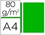 Imagen Papel color liderpapel a4 80g/m2 verde intenso paquete de 100 2