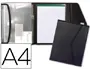 Imagen Carpeta beautone portadocumentos polipropileno con 5 bolsas y bloc de notas cierre de velcro din a4 negro 2