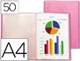 Imagen Carpeta liderpapel escaparate 47060 50 fundas polipropileno traslucida din a4 rojo frosty 2