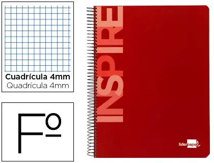 Imagen Bloc Espiral Tapa Extradura Rojo