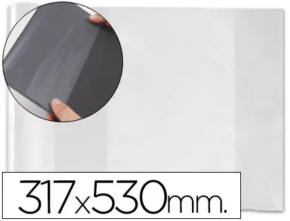 Imagen Forralibro pvc con solapa ajustable adhesivo 310x530 mm