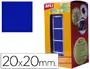 Imagen Gomets autoadhesivos cuadradas 20x20 mm azul rollo de 1770 unidades 2