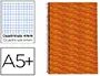 Imagen Cuaderno espiral liderpapel cuarto multilider tapa forrada 80h 80 gr cuadro 4mm con margen naranja 2