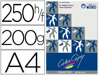 Imagen Papel fotocopiadora color copy glossy din a4 200 gramos paquete 250 hojas
