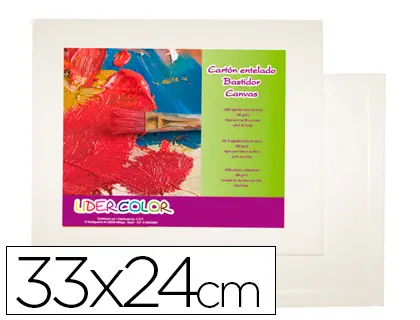 Imagen Carton entelado lidercolor 4f 33x24 cm para pintura al oleo y acrilico
