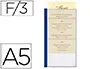 Imagen Porta menus liderpapel pvc din a5 con 3 fundas 2