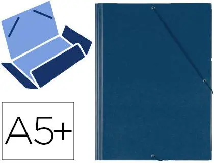 Imagen CARPETA GOMAS 3 SOLAPAS SARO AZUL