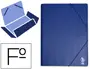 Imagen Carpeta liderpapel gomas folio solapas plastico azul 2