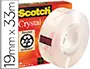 Imagen Cinta adhesiva scotch supertransparente 33x19 mm 600/1933ci 2