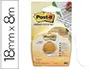 Imagen Cinta adhesiva post-it 8x18 mm 2 lineas en portarrollo especial para ocultar y etiquetar 2