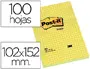 Imagen Bloc de notas adhesivas quita y pon post-it 102x152 mm cuadriculado -662- 2