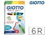 Imagen Rotulador giotto turbo-maxi caja de 6 colores lavables con punta bloqueada 2