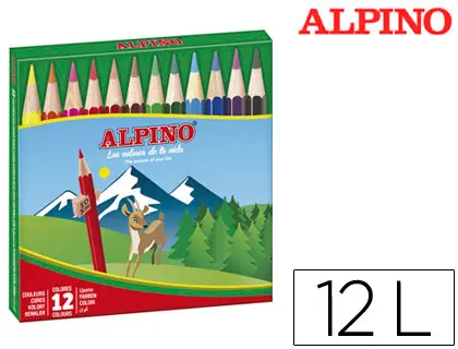 Imagen Lapices de colores alpino 652 c/ de 12 colores cortos