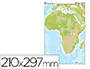 Imagen Mapa mudo color din a4 africa -fisico 2
