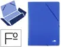 Imagen Carpeta liderpapel gomas folio 3 solapas carton prespan azul 2